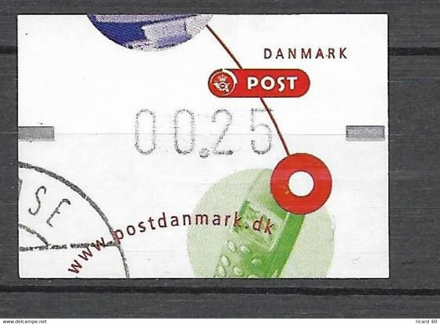 Timbres Oblitérés Du Danemark, Timbre De Distributeur 2001, N°16 Mi, Téléphone Portable - Timbres De Distributeurs [ATM]