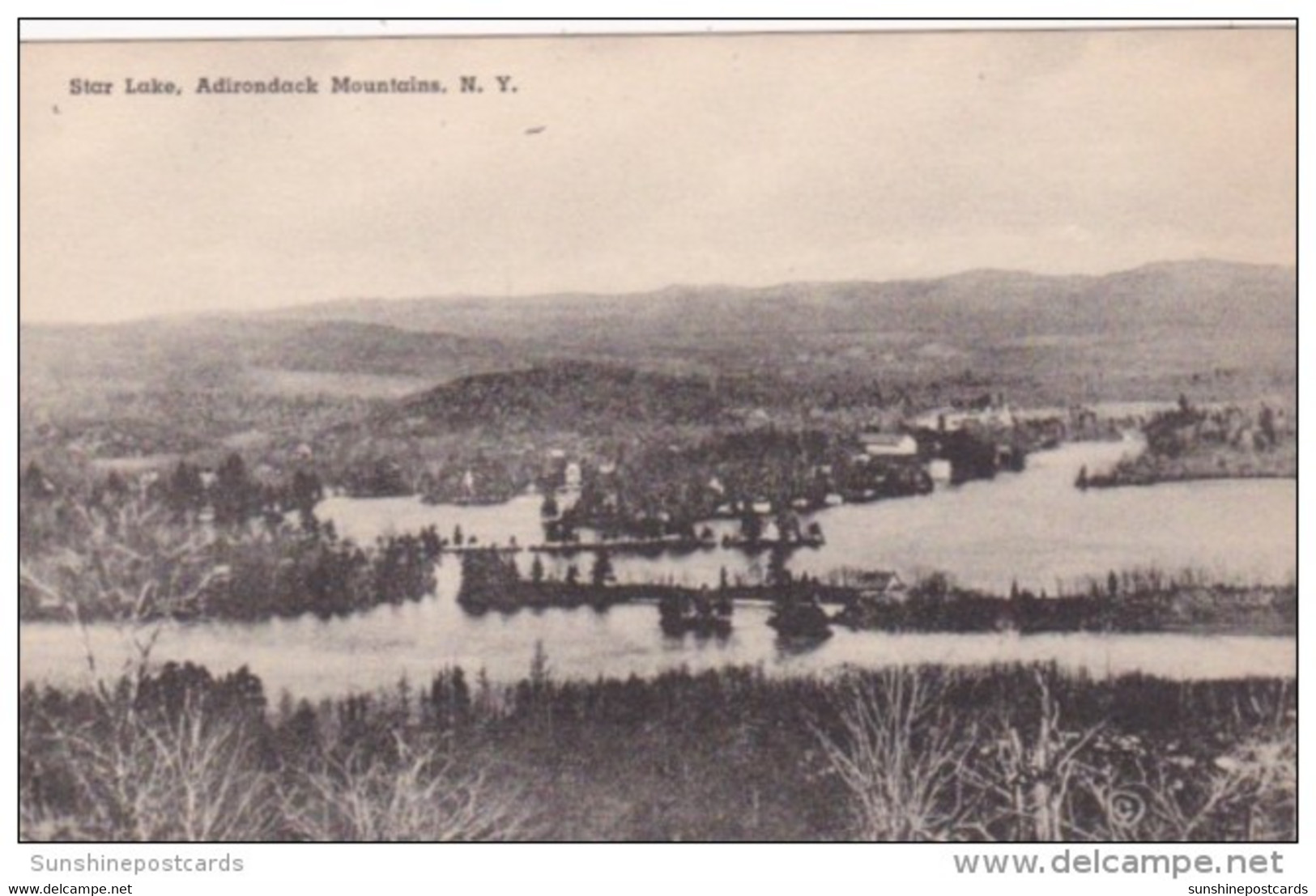 New York Star Lake Adirondack Mountains Albertype - Adirondack