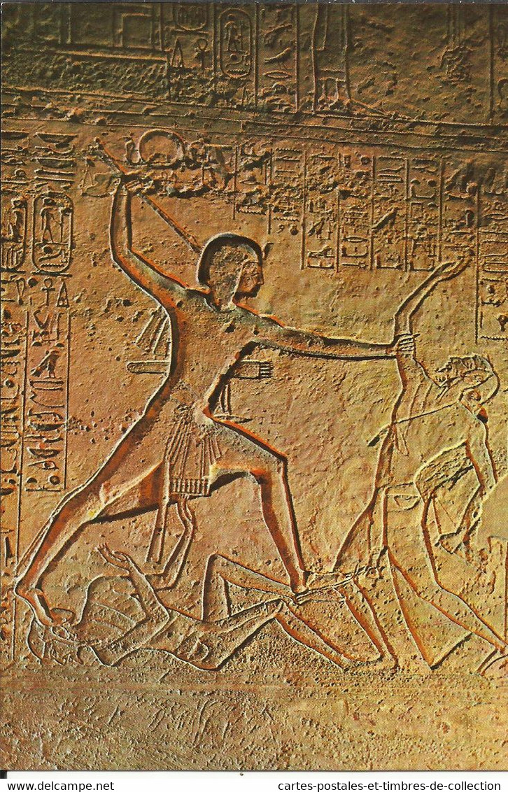 ABOU SIMBEL , Ramses II Slaughtering His Enemies ; Ramses II Massacrent Ses Ennemis - Abu Simbel Temples