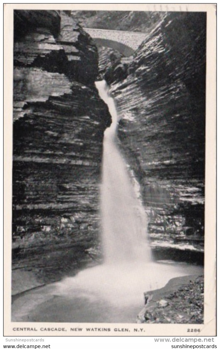 New York Watkins Glen Central Cascade 1934 - Adirondack