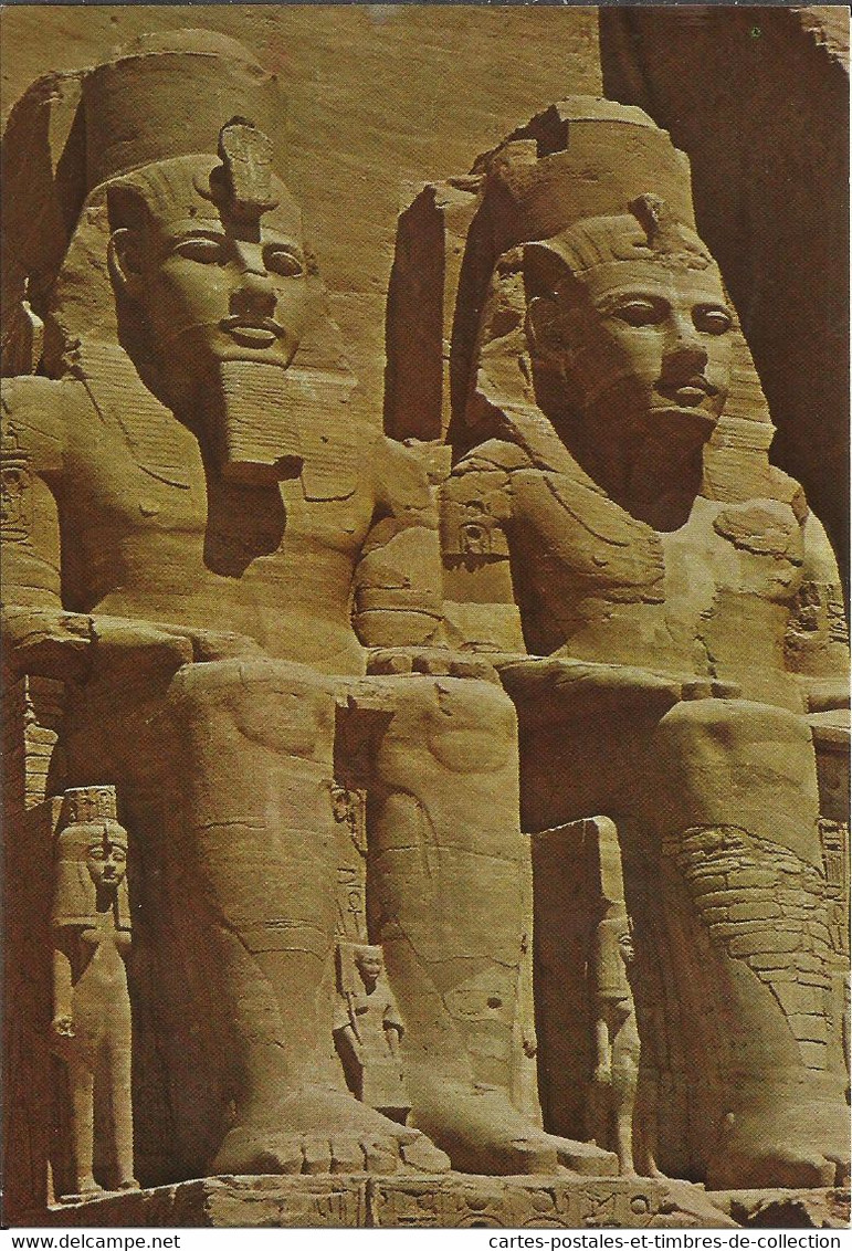 ABU SIMBEL , Gigantic Statues Of Ramses II At The Entrance Of The Great Temple - Temples D'Abou Simbel