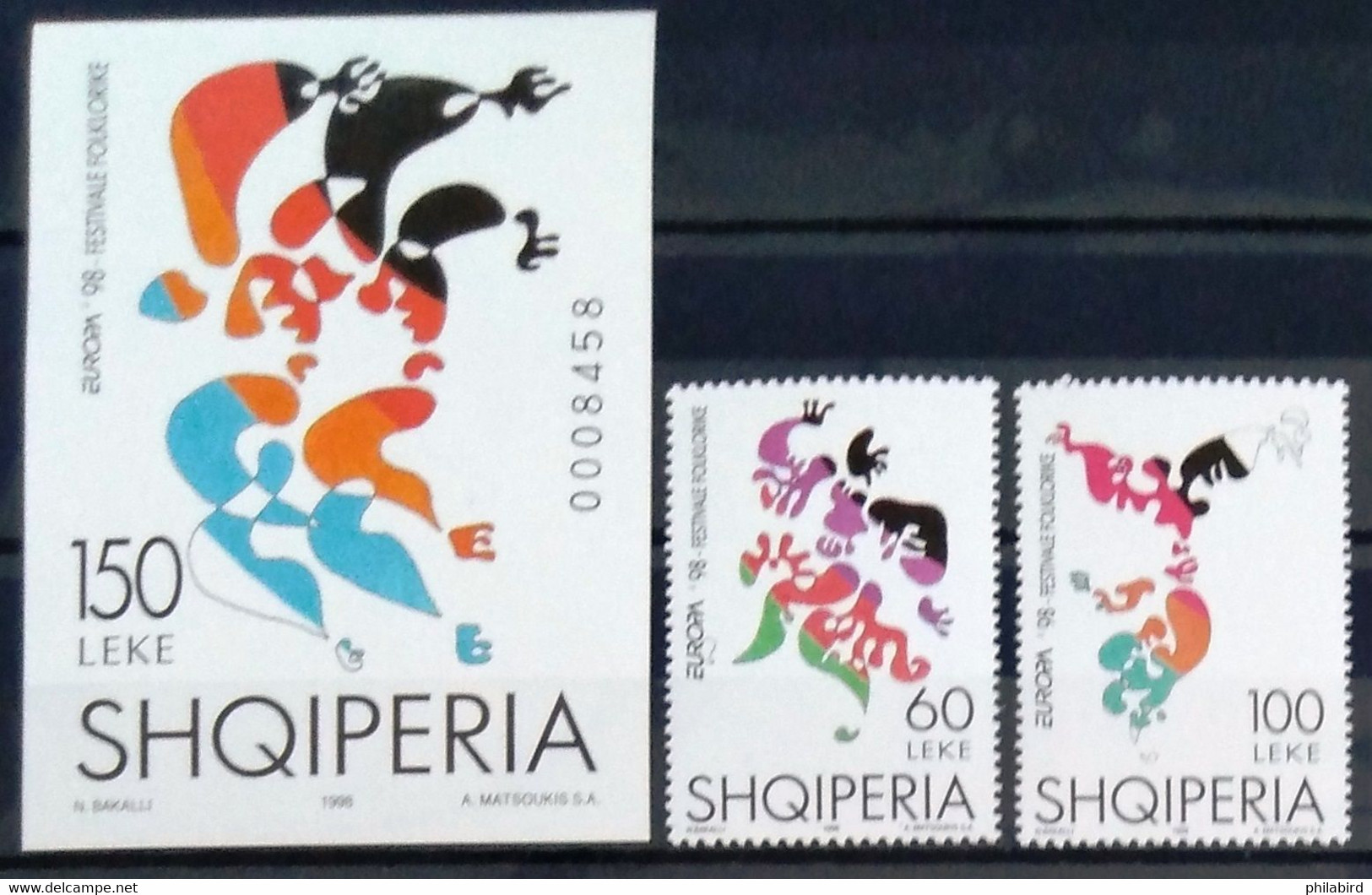 EUROPA 1998 - ALBANIE                        2412/2413 +  BF 87                    NEUF** - 1998