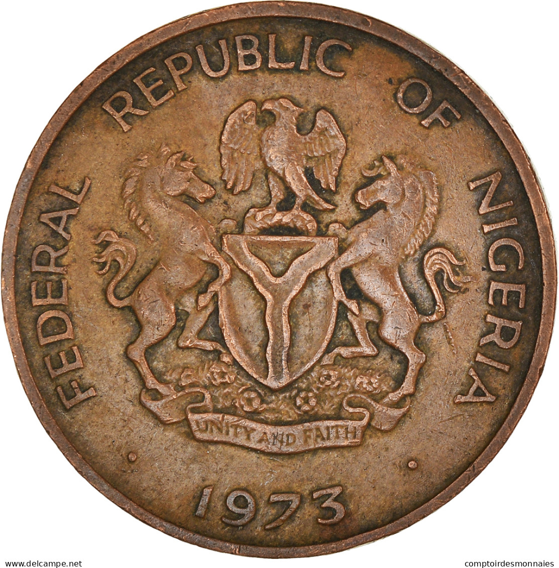 Monnaie, Nigéria, Kobo, 1973 - Nigeria