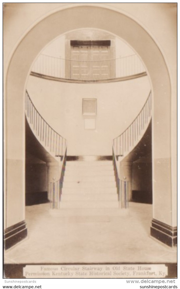 Kentucky Frankfort Famous Circular Stairway Old State House Kentucky State Historical Society Real Photo - Frankfort