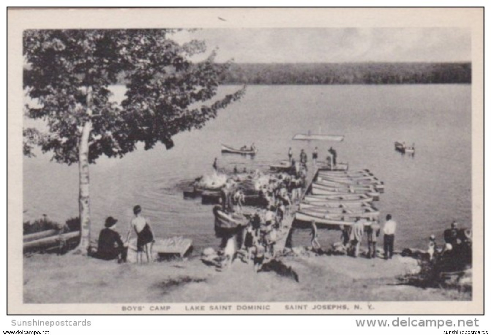 New York Saint Josephs Boys' Camp Lake Saint Dominic Albertype - Adirondack