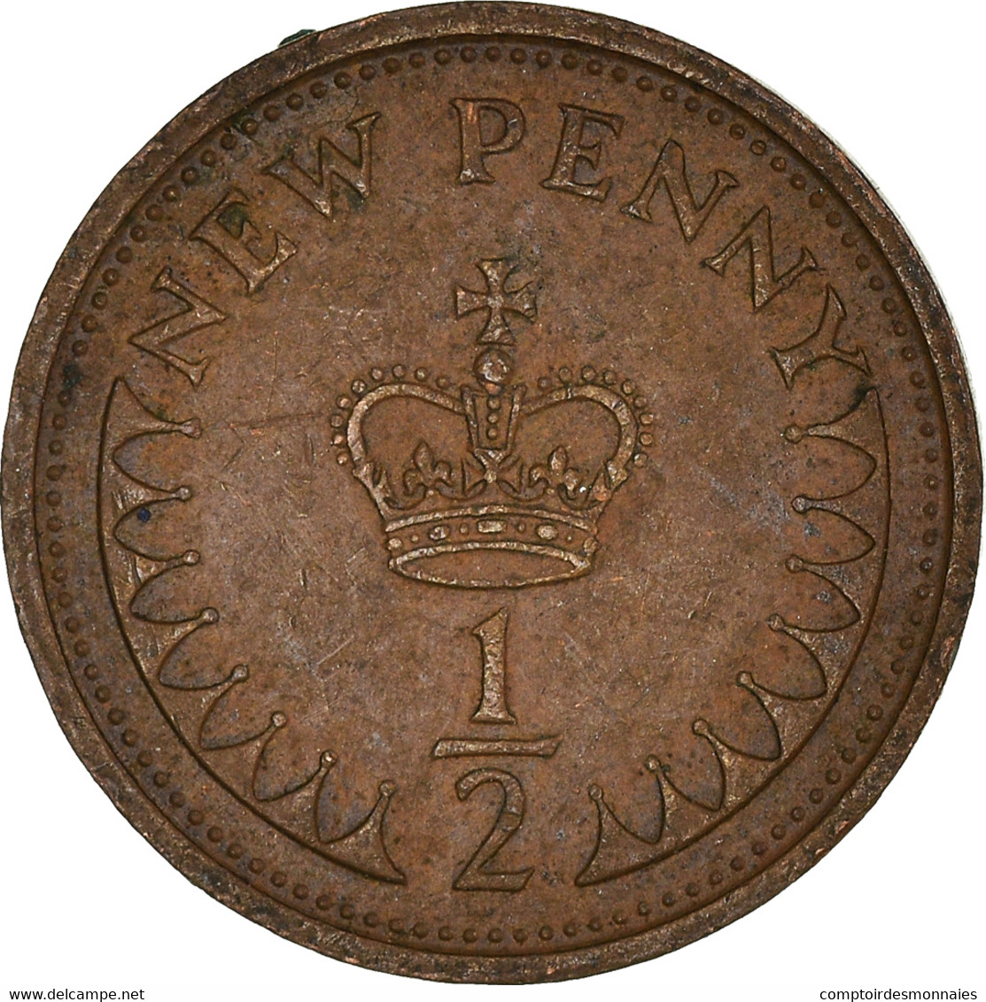 Monnaie, Grande-Bretagne, 1/2 New Penny, 1973 - 1/2 Penny & 1/2 New Penny