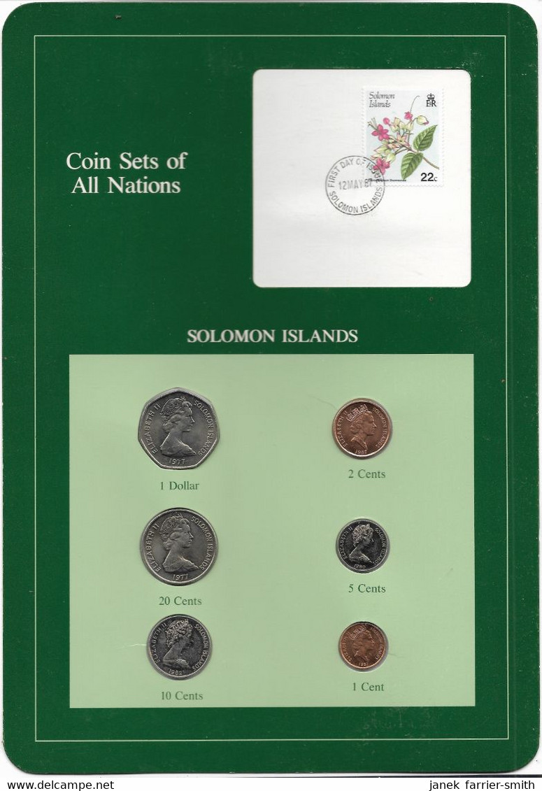 Coin Sets Of All Nations: Solomon Islands Uncirculated & BU Coin Set 1977-87 Mix - Salomonen