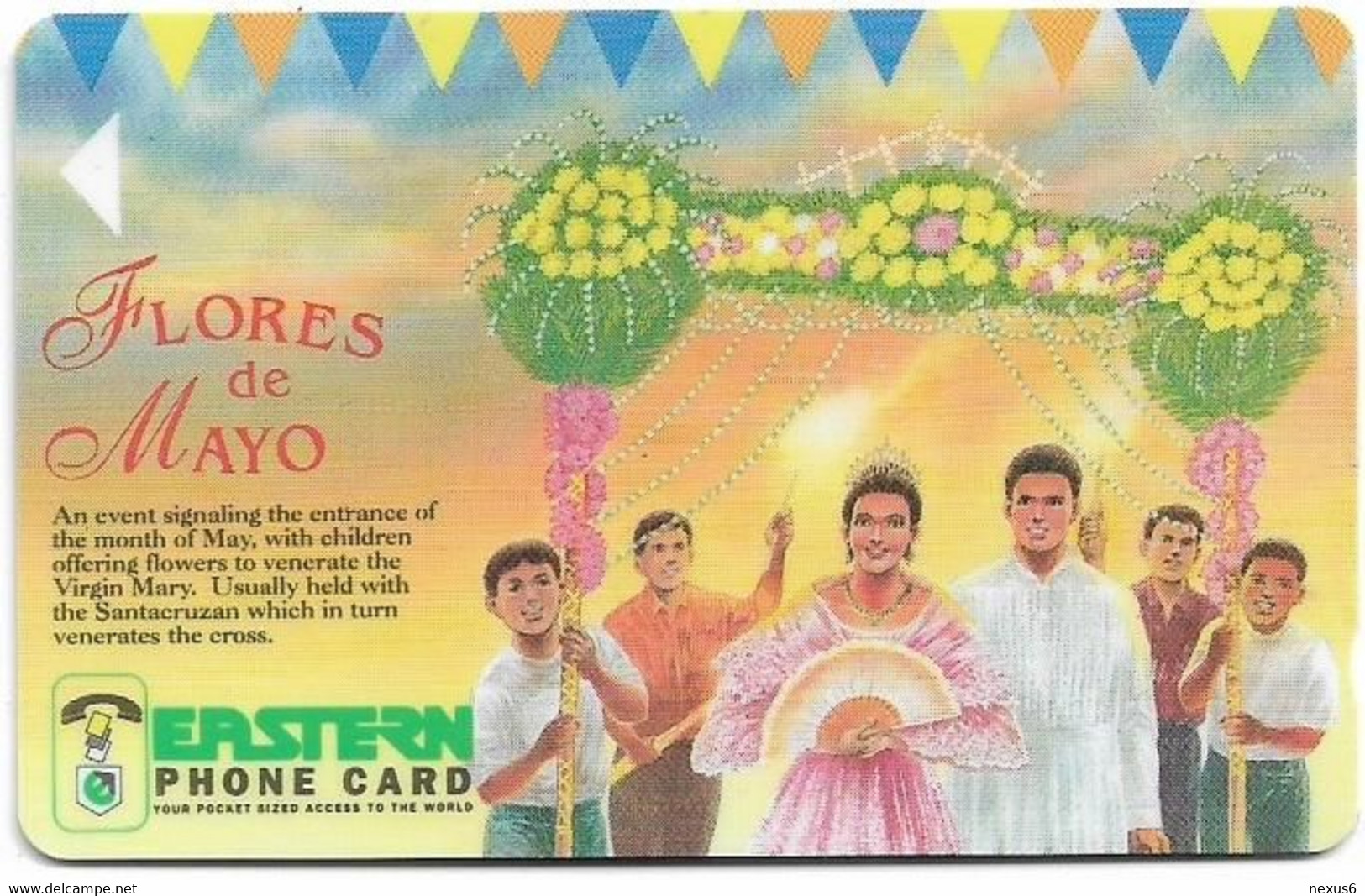 Philippines - Eastern Telecoms (GPT) - Flores De Mayo - 76PETA - 7.000ex, Used - Philippinen