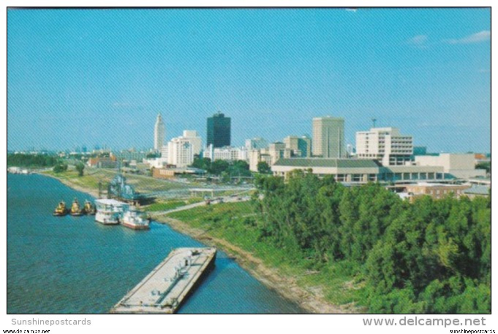 Louisiana Baton Rouge Skyline Along The Mississippi River - Baton Rouge