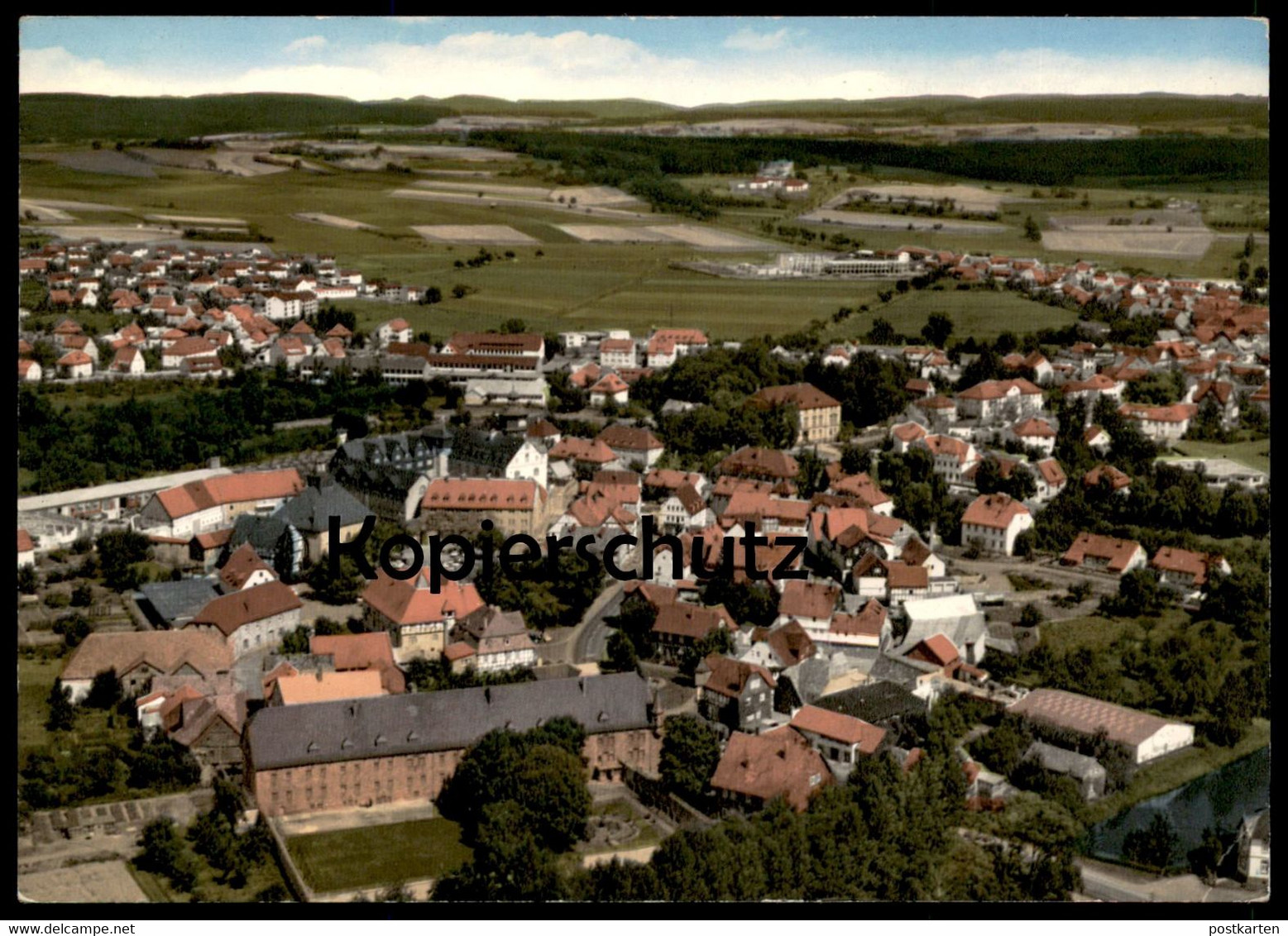 ÄLTERE POSTKARTE SCHWALMSTADT ORTSTEIL ZIEGENHAIN LUFTBILD FLIEGERAUFNAHME PANORAMA AK Ansichtskarte Postcard Cpa - Schwalmstadt