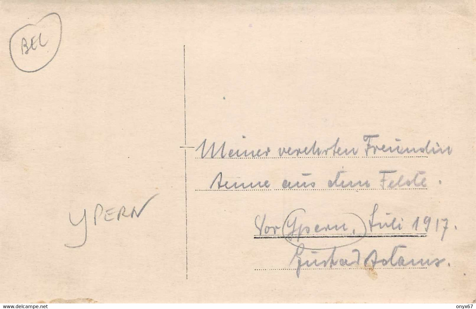 Carte Postale Photo Militaire Allemand YPERN-YPRES-LEPER-Ieper-Belgïe-Belgique-Soldaten-Soldat-Krieg-14/18 - Ieper