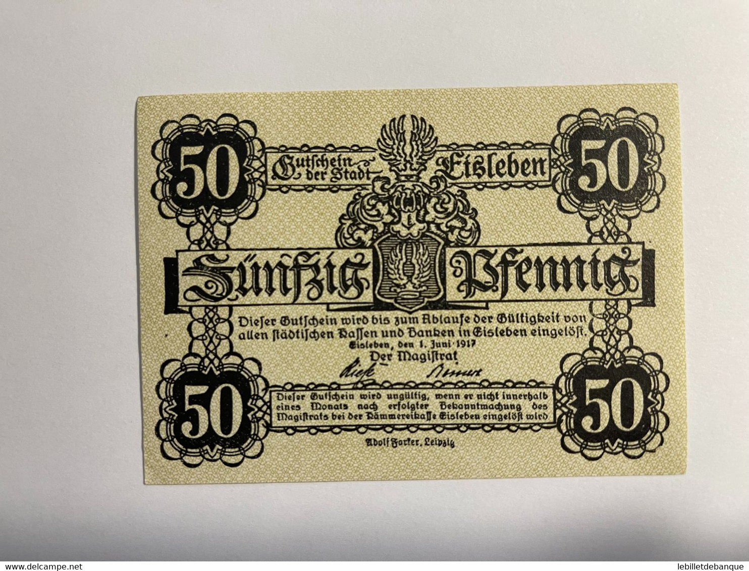 Allemagne Notgeld Eisleben 50 Pfennig - Sammlungen