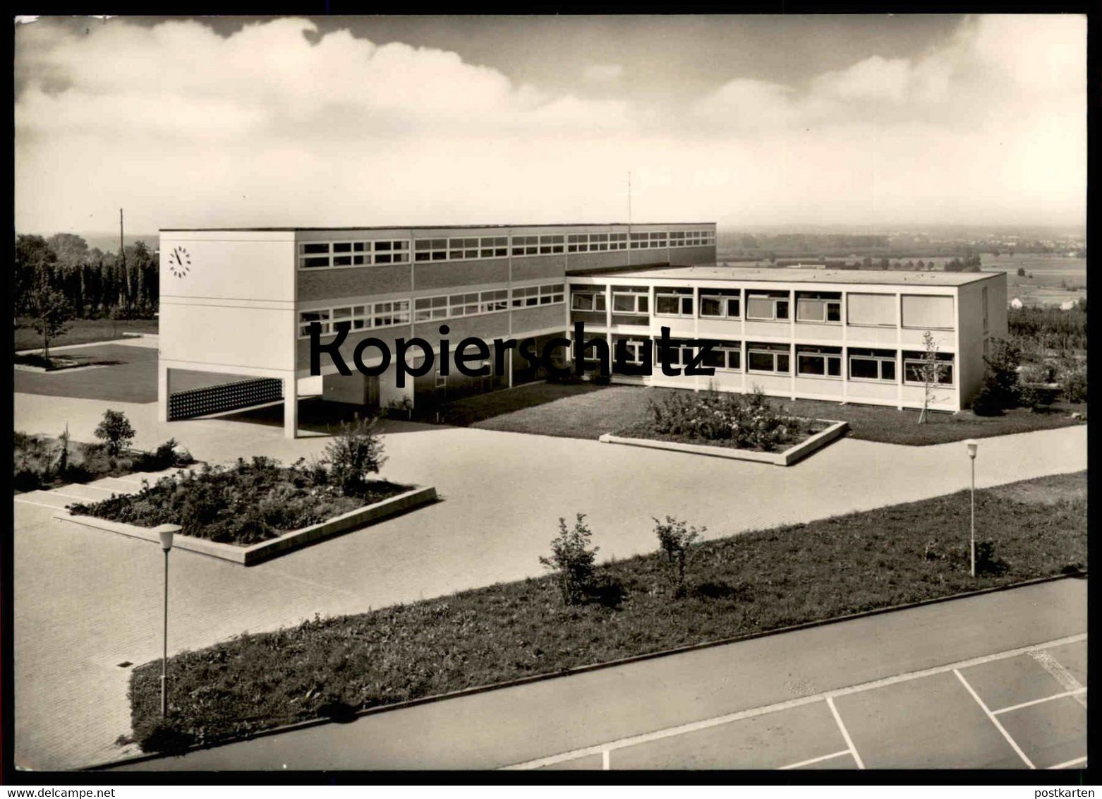 ÄLTERE POSTKARTE TETTNANG MANZENBERGSCHULE SCHULE MANZENBERG Uhr Schuluhr Architektur Ansichtskarte Cpa Postcard AK - Tettnang