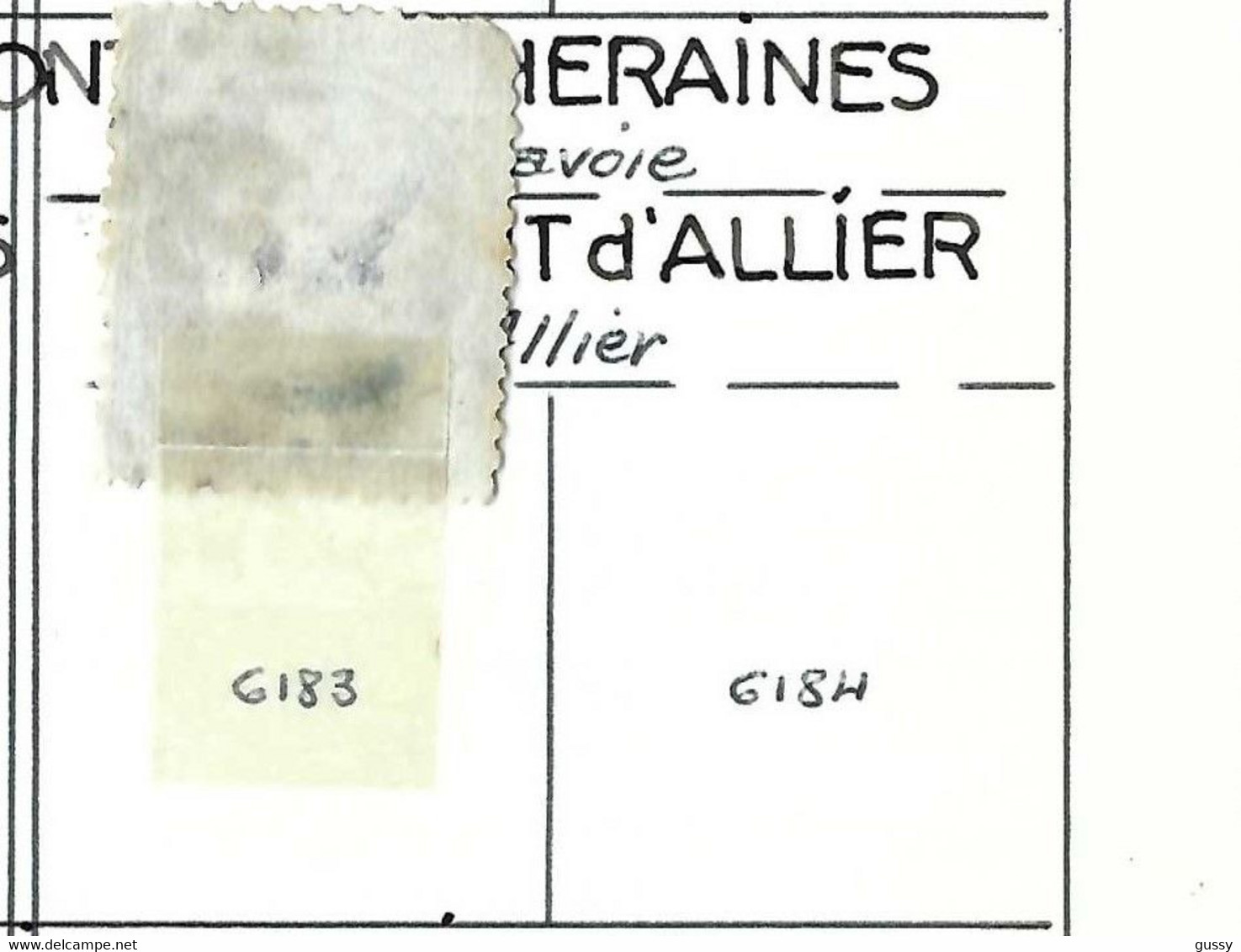 FRANCE Classique, Obl. GC, Bureaux Supplémentaires: GC 6183  LESCHERAINES (Savoie, 20) - Altri & Non Classificati