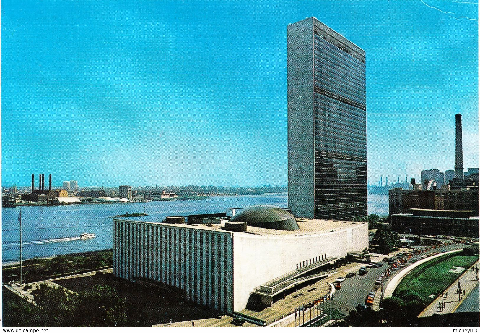 Nations Unies-New-York-27/2/1987-anniversaire De La Cour Internationale De Justice-timbes 487 Et 466 - Brieven En Documenten