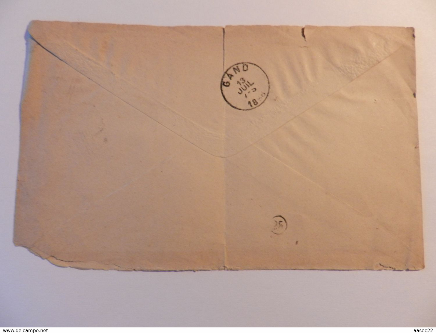 Oude Omslagbrief Van Belgie    1886 - Enveloppes-lettres