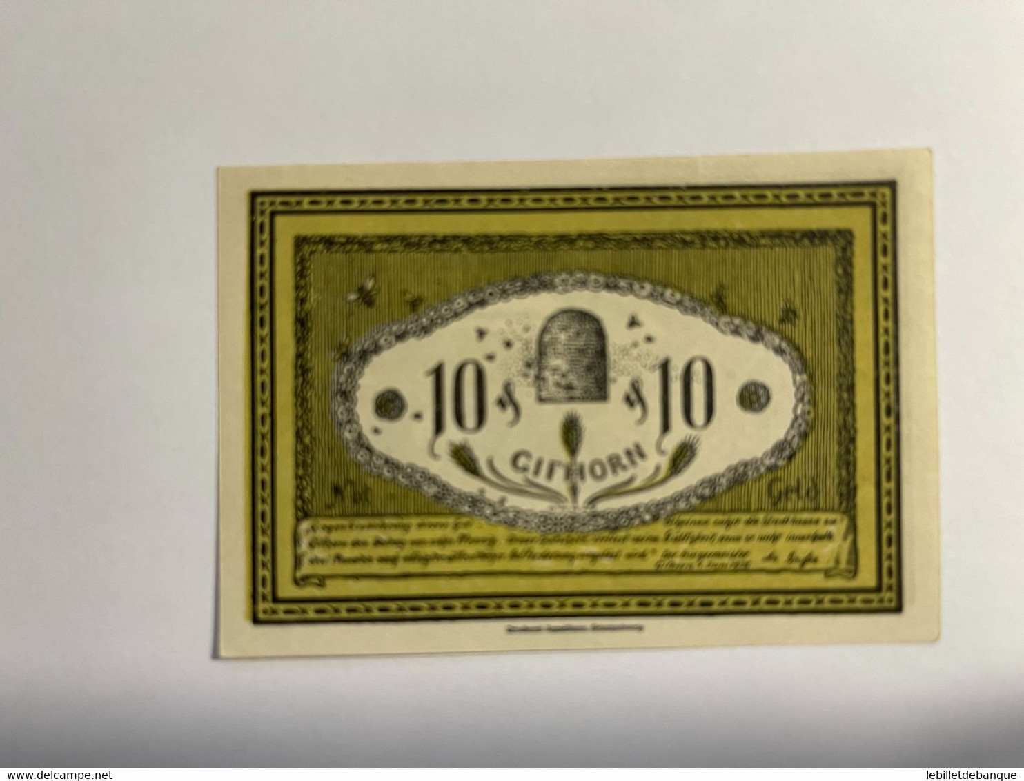 Allemagne Notgeld Gifhorn 10 Pfennig - Collections