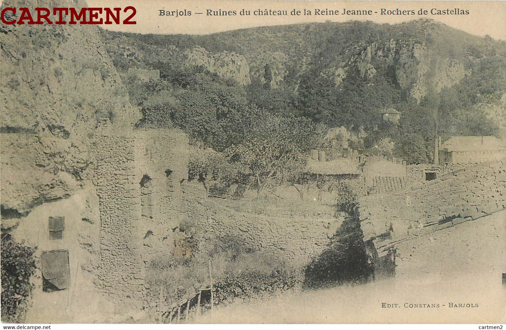 BARJOLS RUINES DU CHATEAU DE LA REINE JEANNE ROCHERS DE CASTELLAS 83 VAR - Barjols