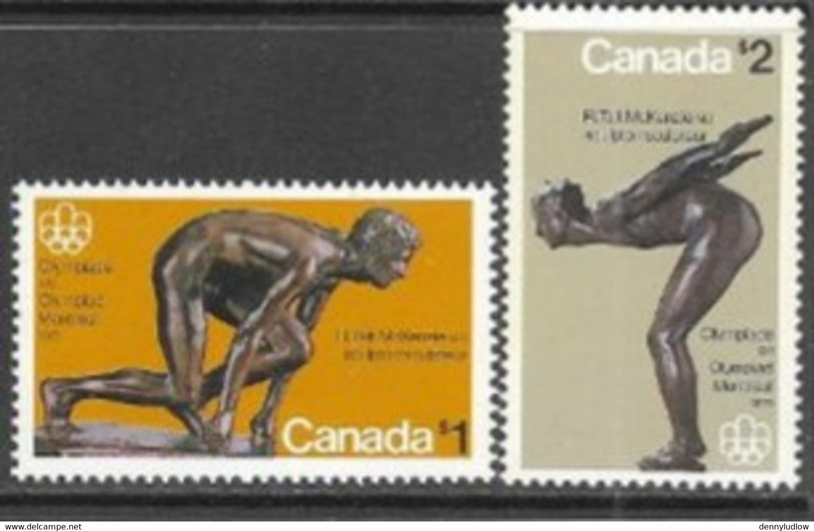 Canada  1975  Sc#656-7  Olympics Set  MNH  2016 Scott Value $7.25 - Unused Stamps