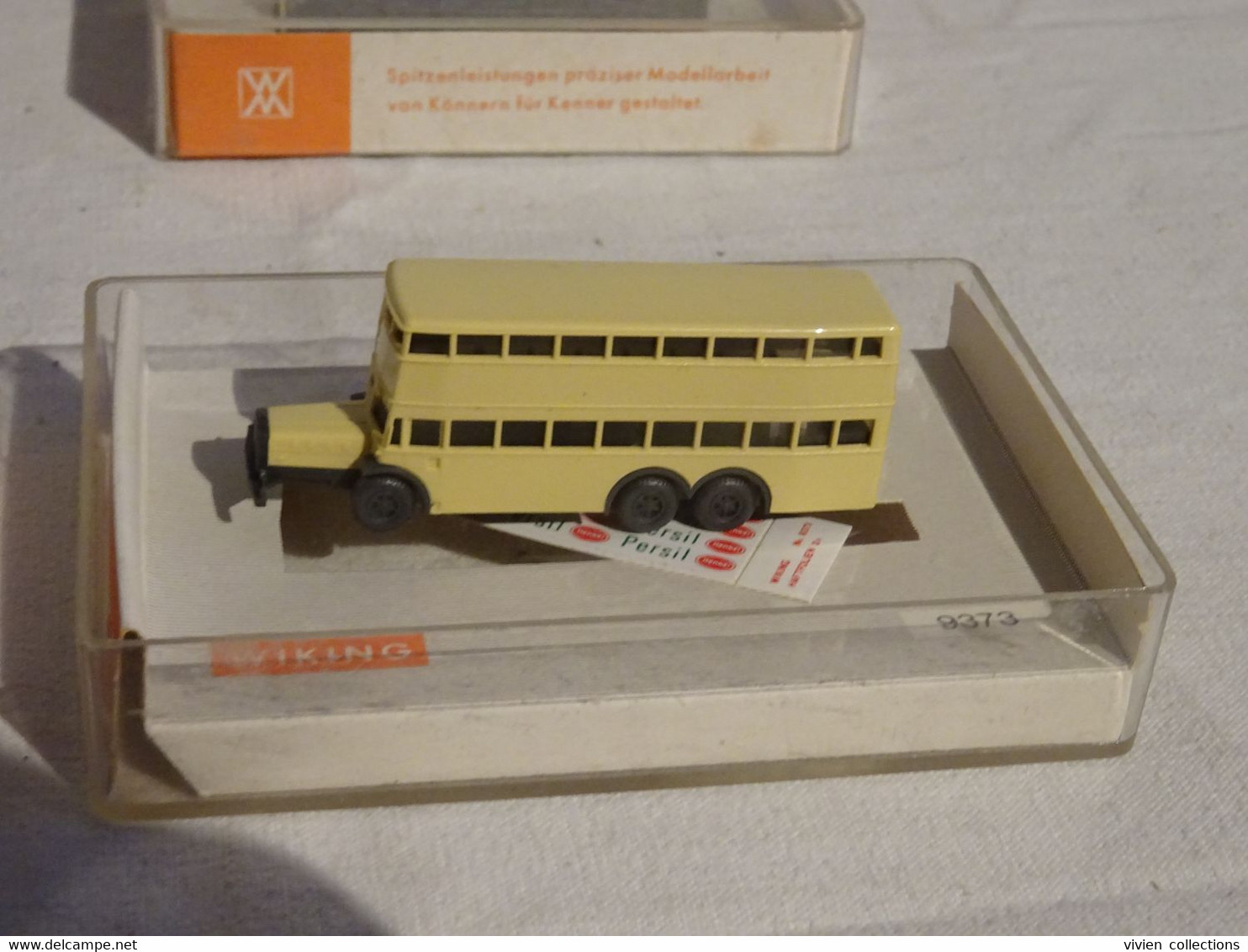 Trains électriques échelles N Décor 1/160 Wiking Modelle N° 9373 5 Bus A étages (neufs) Avec Boite (et Autocollants Pub) - Decorazione