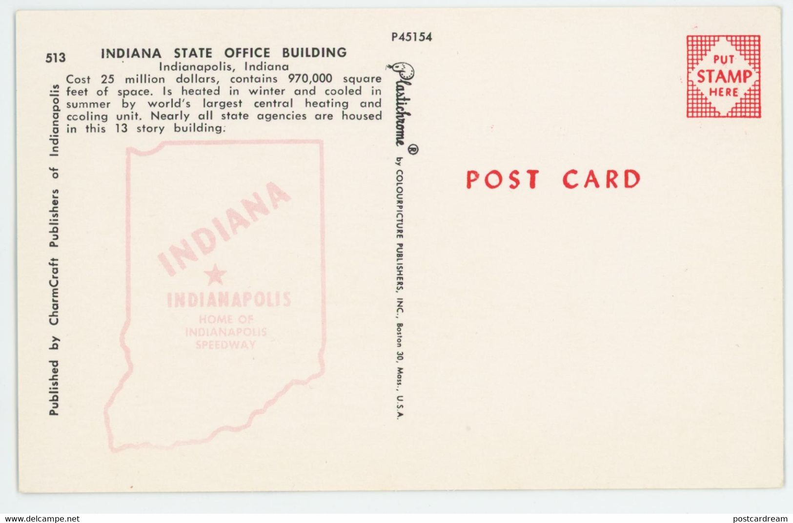 IN Indiana Indianapolis ,State Office Building Postcard - Indianapolis