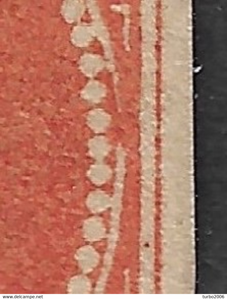 GREECE Plateflaw CF 3 On 1875-80 Large Hermes Head On Cream Paper 10 L Orange Vl. 64 / H 50 B - Abarten Und Kuriositäten