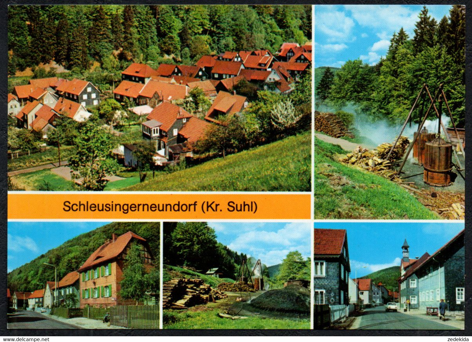 F5993 - TOP Schleusingerneudorf Köhler Köhlerei Meiler Kohlemeiler - Verlag Bild Und Heimat Reichenbach Qualitätskarte - Schleusingen