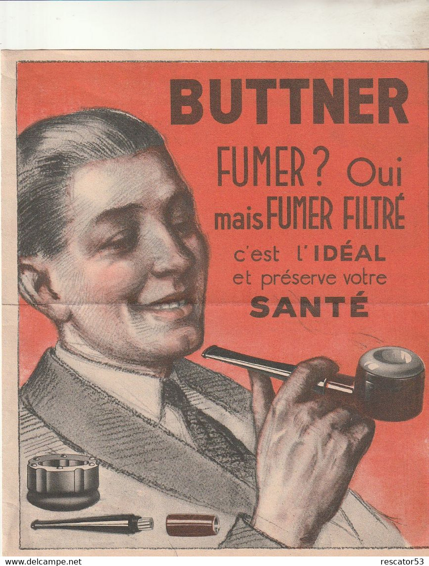 Publicité Pour Les Filtres De Pipe Buttner - Other & Unclassified