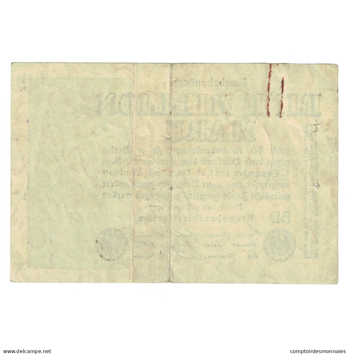 Billet, Allemagne, 1 Million Mark, 1923, 1923-08-09, KM:102d, TTB - 1 Miljoen Mark