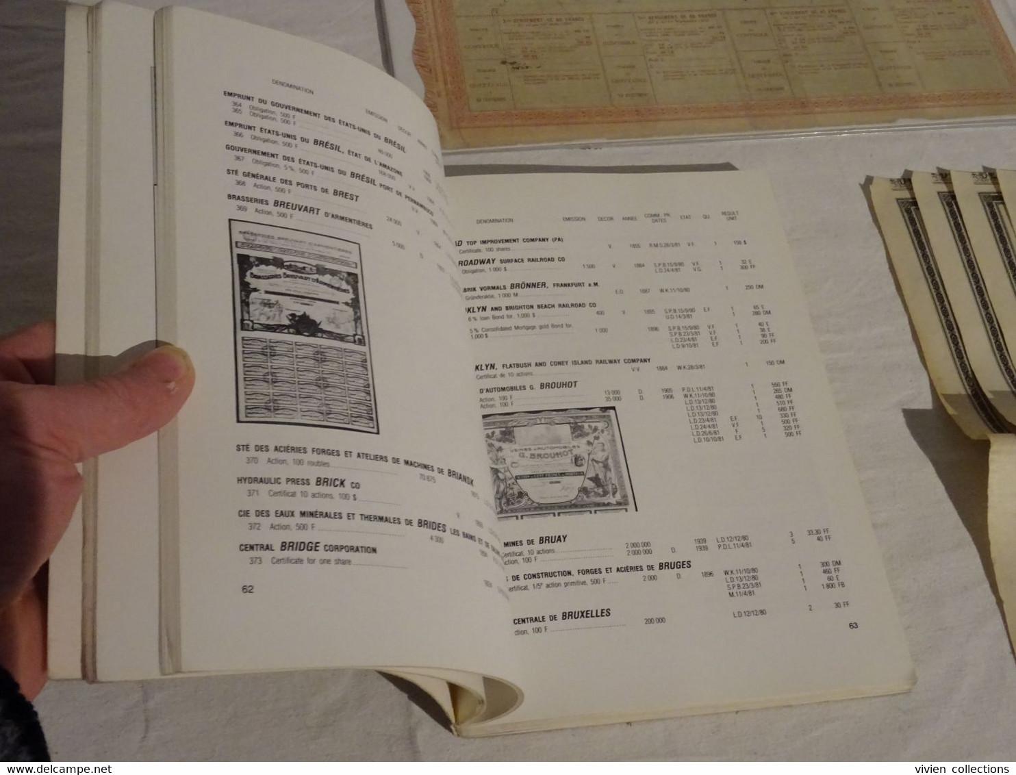 Catalogue Iegor actions + 20 titres arriérés de dette Ottoman + Canal panama + Exposition Paris 1925 + versement or 1917