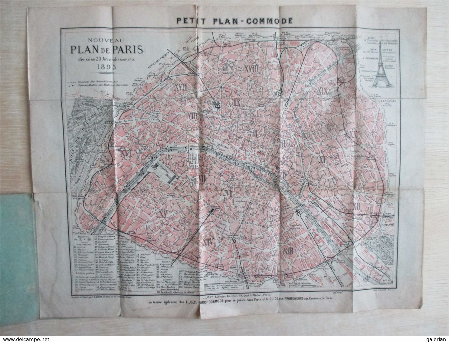 Petit Plan-Commode Pour Se Diriger Dans Paris ( 1895 ) Indispensable Aux Étrangers Et Nécessaire Aux Parisiens. - Cuadernillos Turísticos
