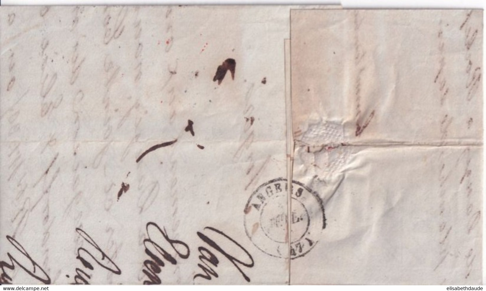 1846 - DANEMARK - ENTREE PRUSSE Par GIVET Sur LETTRE De ELSENEUR ! => ANGERS - MARQUE ALLEMANDE De MINDEN - Entry Postmarks