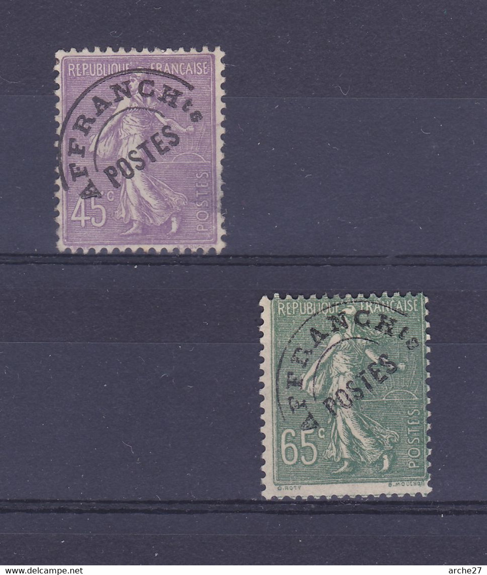 TIMBRE FRANCE PREOBLITERE N° 46/49 OBLITERE - 1893-1947