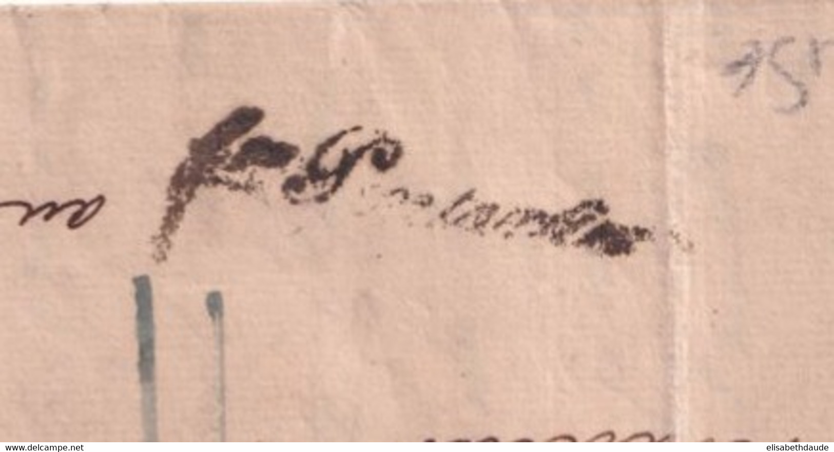1827 - LETTRE De ROLLE / SUISSE (MARQUE LINEAIRE MAL FRAPPEE) Avec ENTREE SUISSE PAR PONTARLIER Et GRIFFE LINEAIRE ! - Entry Postmarks