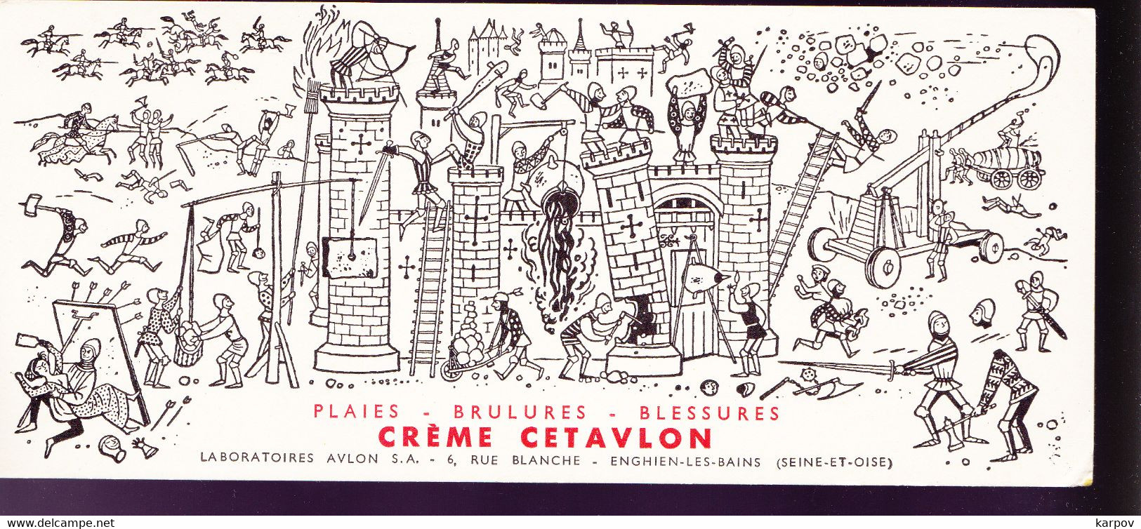 BUVARD  - CREME CETAVLON - Produits Pharmaceutiques