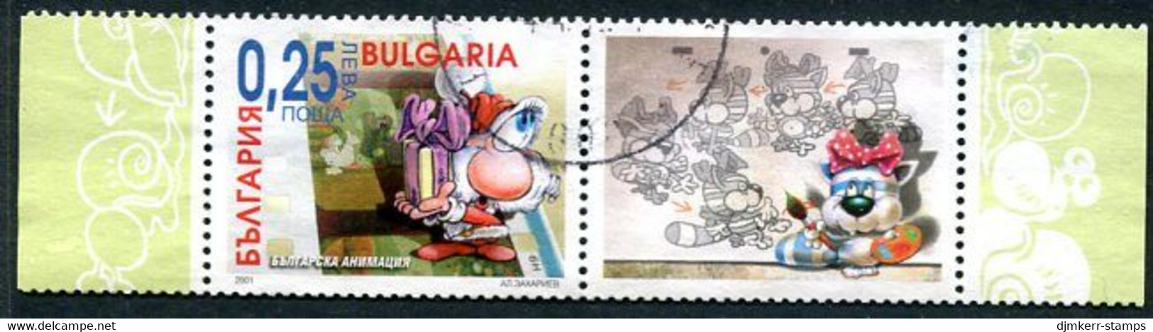 BULGARIA 2001 Animated Films Single Ex Block Used.  Michel 4537 - Used Stamps