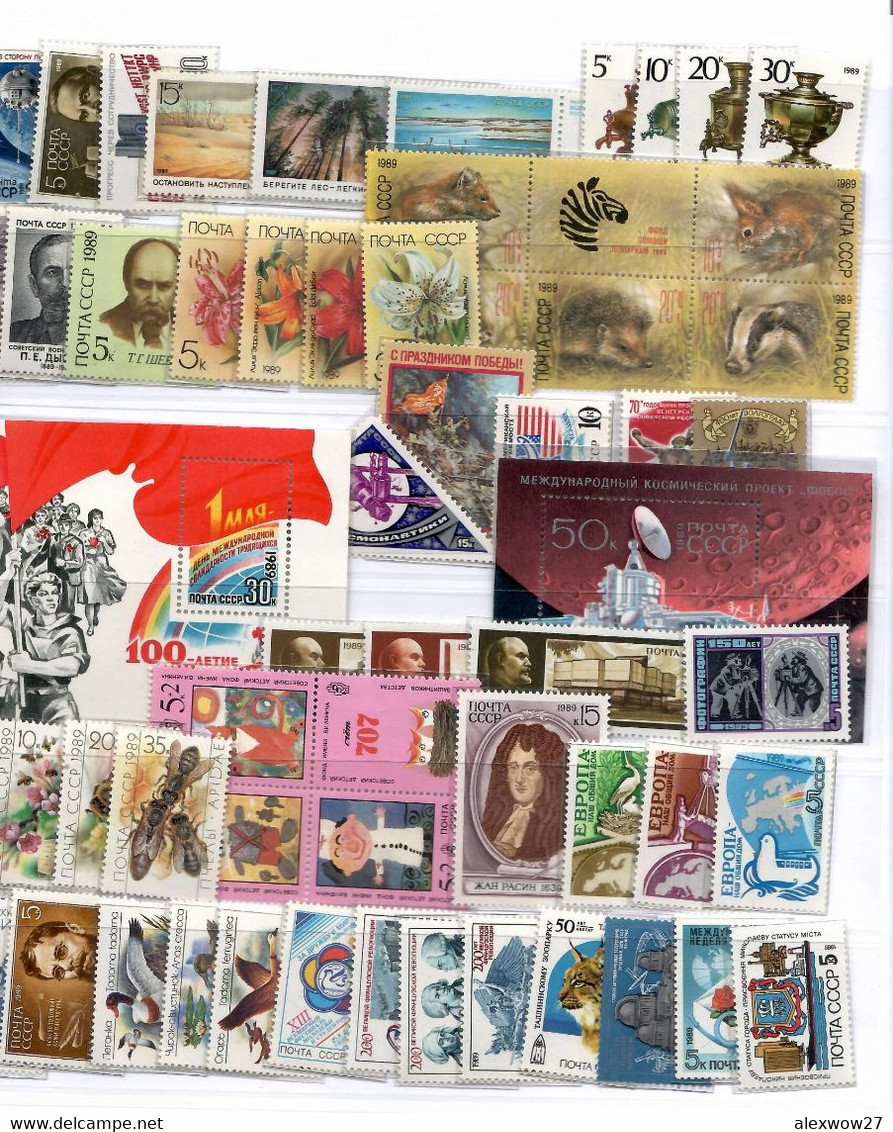 URSS / RUSSIA 1989 Years   Complete + MINISHEET   **MNH / VF - Années Complètes