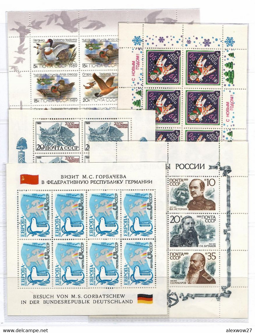 URSS / RUSSIA 1989 Years   Complete + MINISHEET   **MNH / VF - Années Complètes