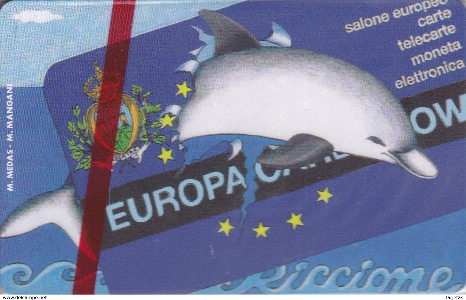 TARJETA DE SAN MARINO DE UN DELFIN (DOLPHIN) NUEVA-MINT - Delphine