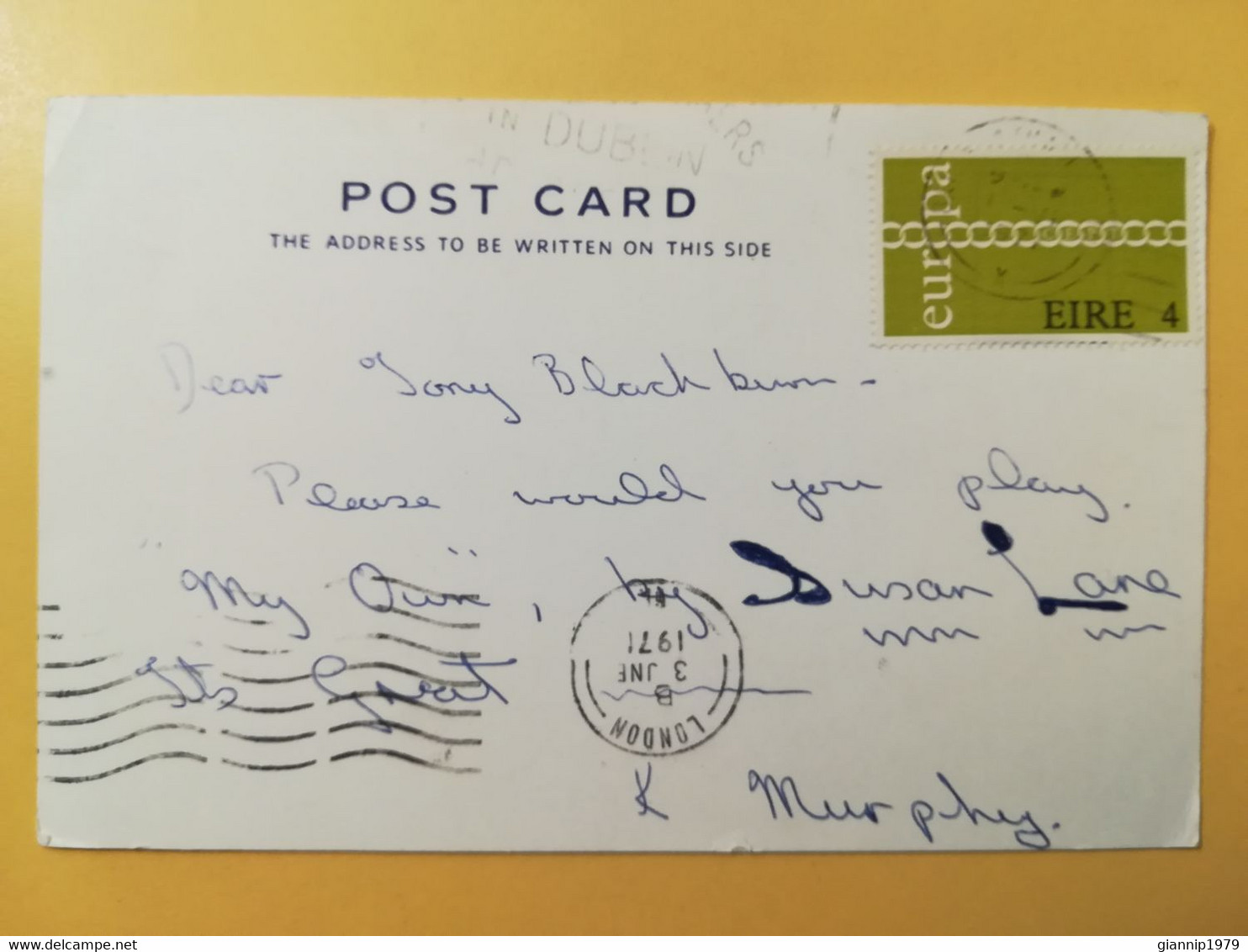 1971 INTERO CARTOLINA POSTALE POSTCARD CARTE IRLANDA EIRE IRLAND OBLITERE' - Postal Stationery