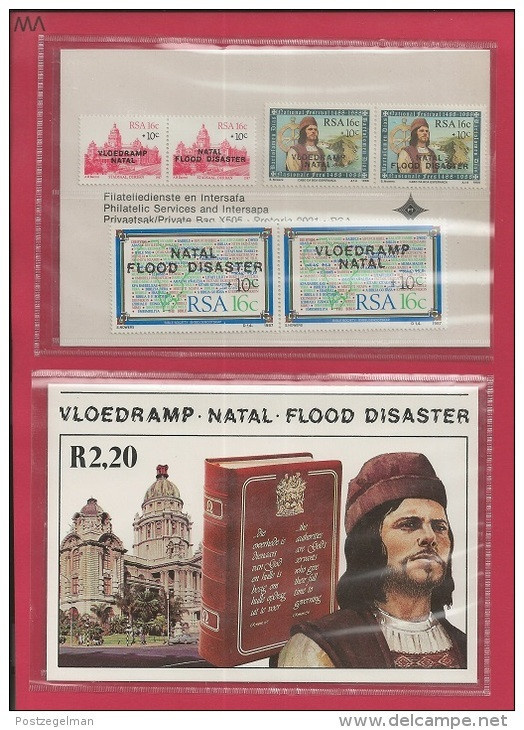 SOUTH AFRICA, 1987, MNH, Booklet 2a, Flood Disaster Natal , Sa642, F 3779 - Carnets