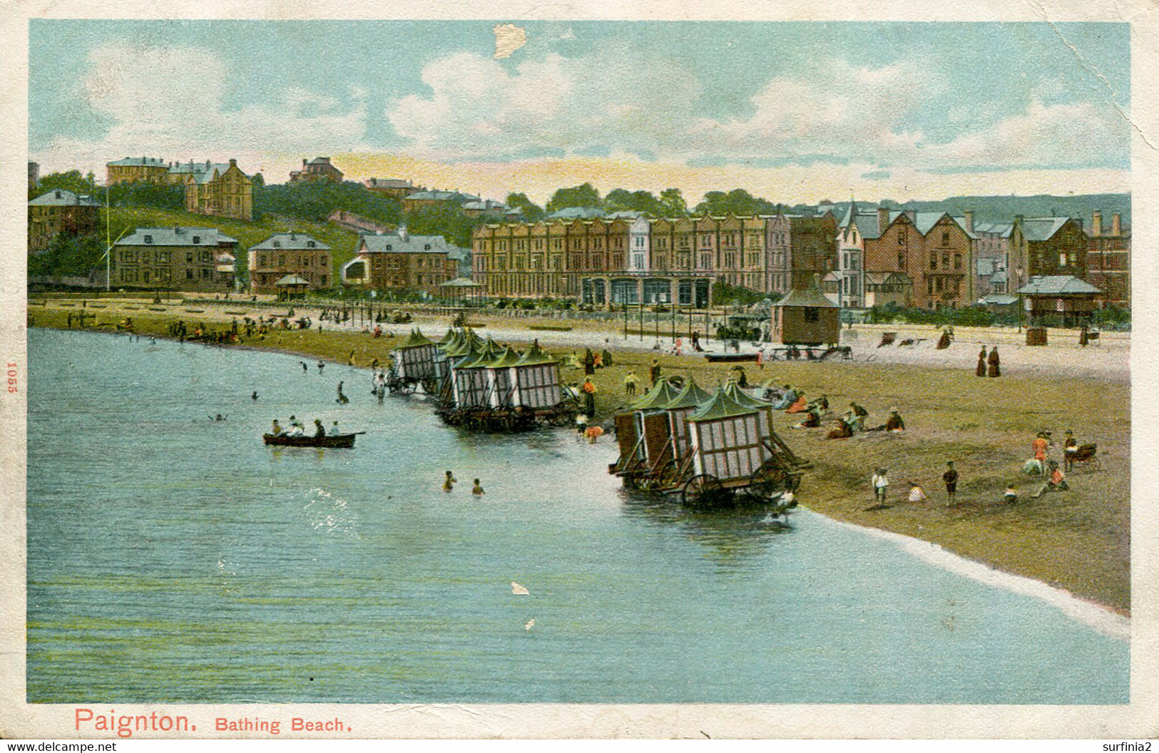 DEVON M-T PAIGNTON  - BATHING BEACH (BATHING MACHINES) Dv1621 - Paignton