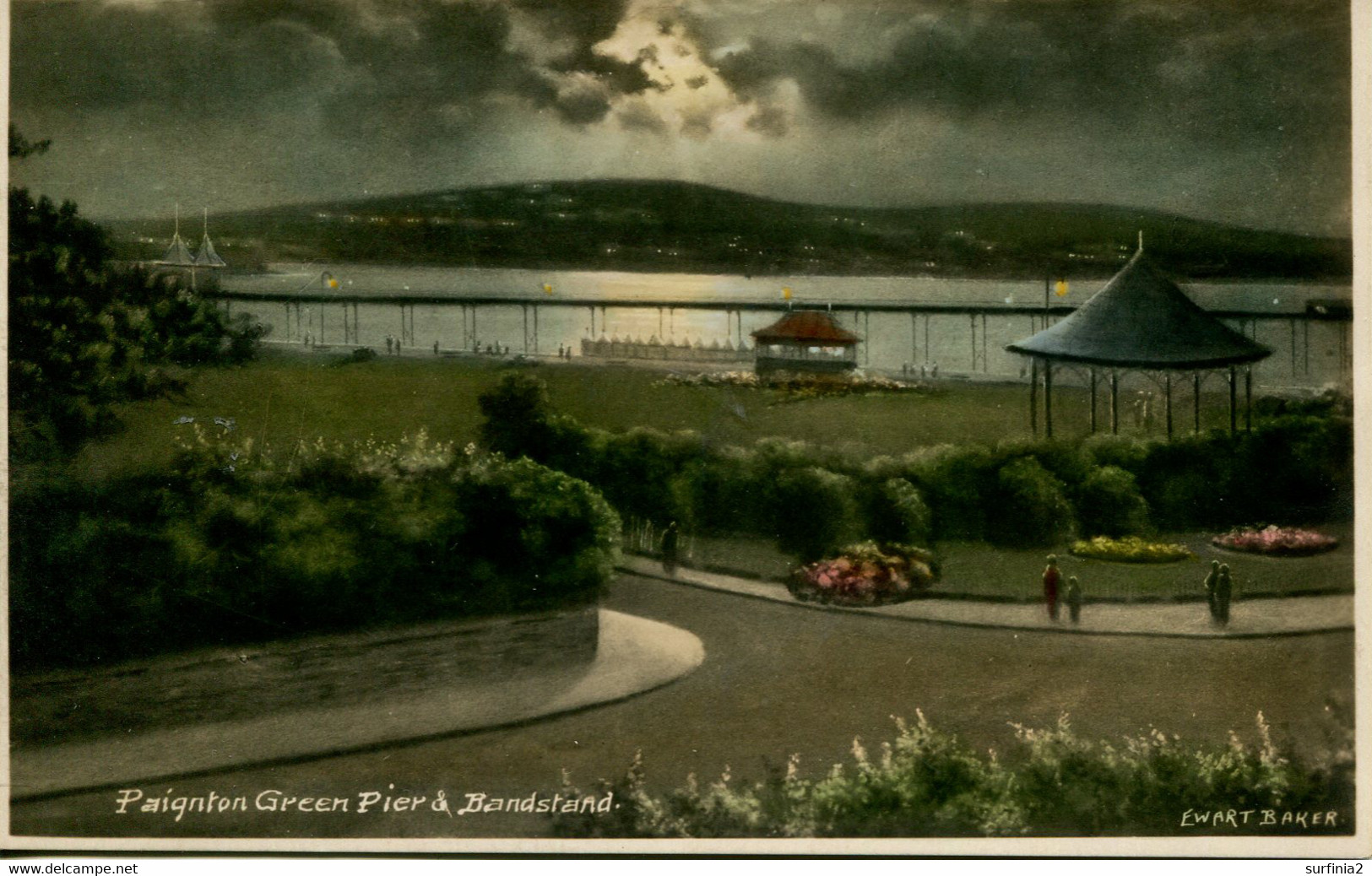 DEVON M-T PAIGNTON - GREEN PIER AND BANDSTAND RP Dv1646 - Paignton