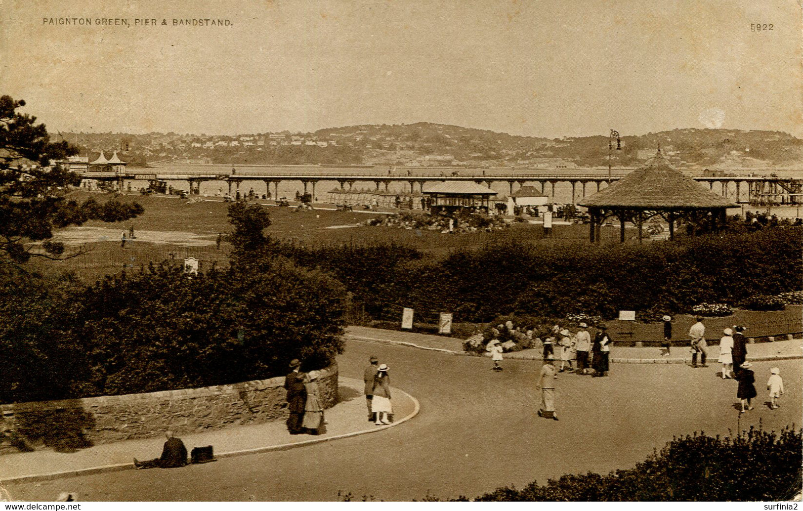 DEVON M-T PAIGNTON - GREEN, PIER AND BANDSTAND Dv1648 - Paignton