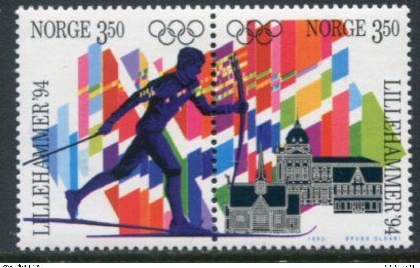 NORWAY 1993 Winter Olympic Games, Lillehammer MNH / **.   Michel 1139-40 - Neufs