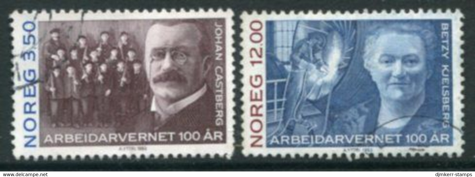 NORWAY 1993 Centenary Of Workers' Protection Legislation Used.   Michel 1133-34 - Oblitérés