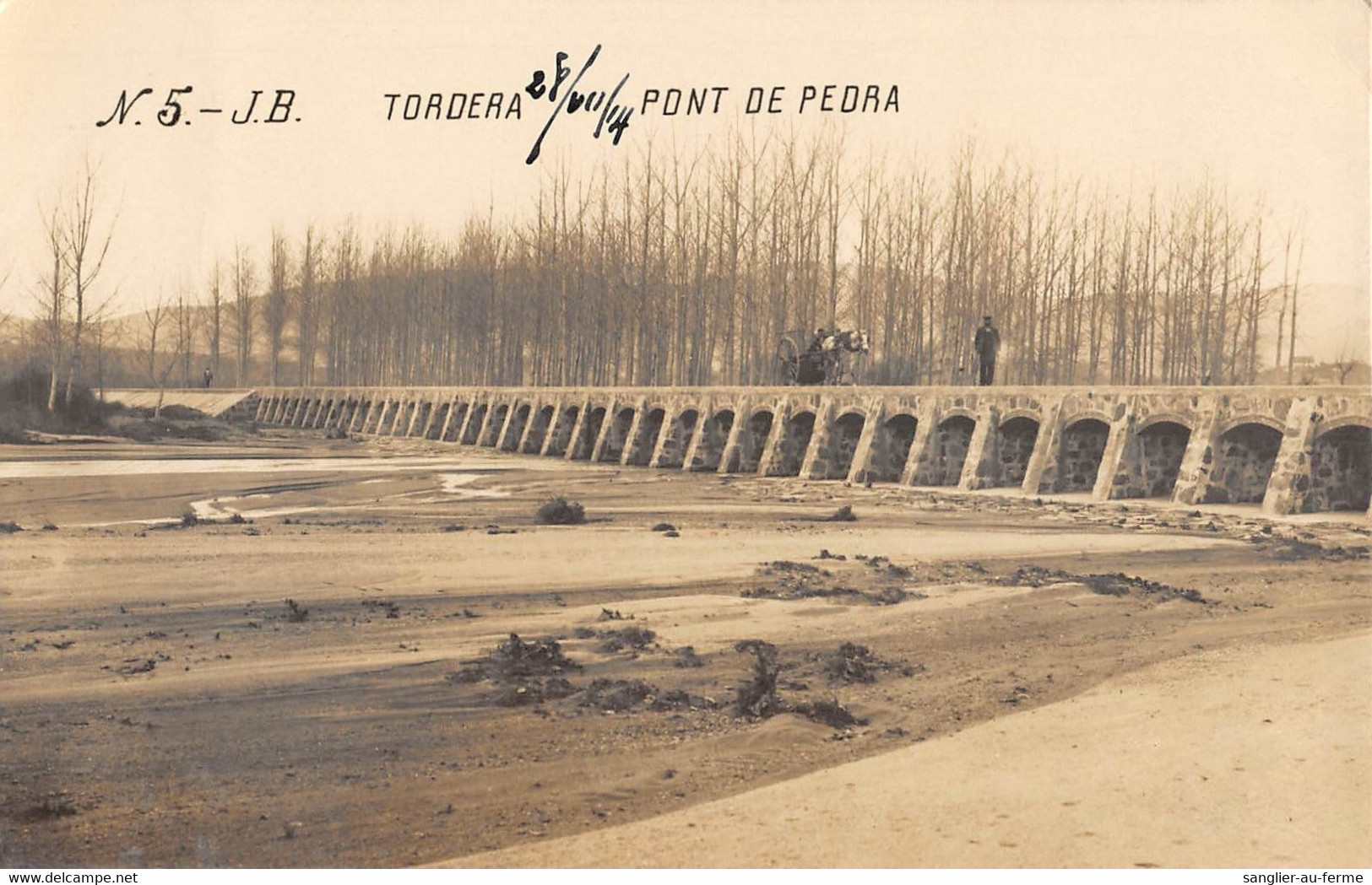 CPA ESPAGNE CARTE PHOTO TORDERA PONT DE PEDRA - Other & Unclassified