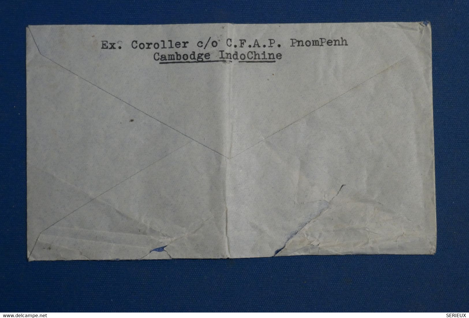 AR8 IINDOCHINE  BELLE LETTRE  1940  PNOMPENH POURPARIS  FRANCE   +++ AFFRANCH. INTERESSANT - Briefe U. Dokumente