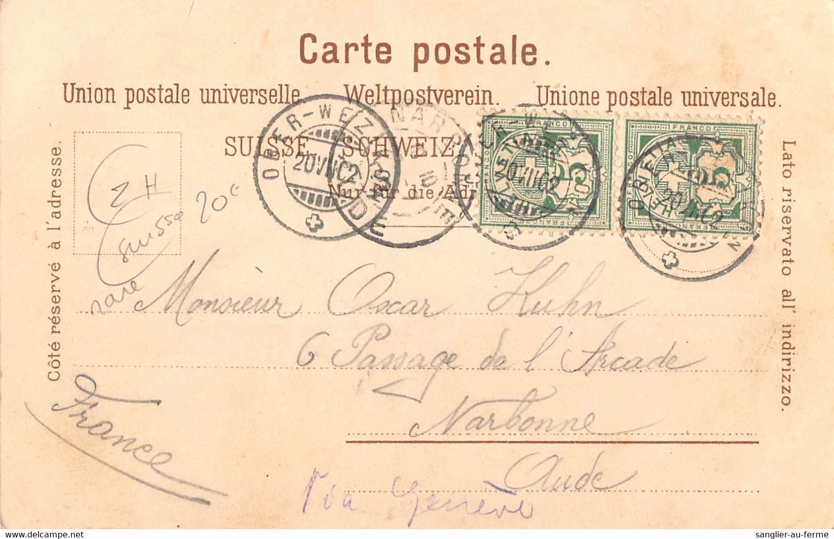 CPA SUISSE OFFIZIELLE FESTPOSTKARTE ZURCHER KANTONAL TURNFEST IN WETZIKON 1902 - Wetzikon