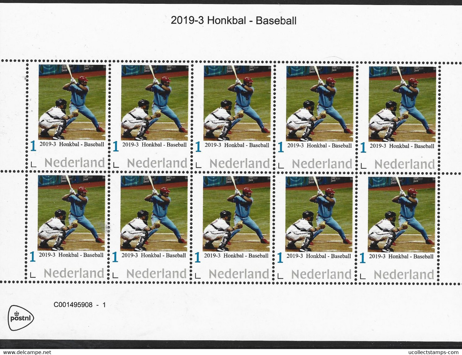 Nederland  2019-3    Honkbal    Vel-sheetlet  Postfris/mnh/neuf - Ungebraucht